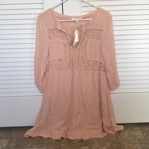 Pink lace dress